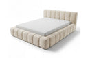 Designer Polsterbett Como in Cord mit Stauraum – Beige