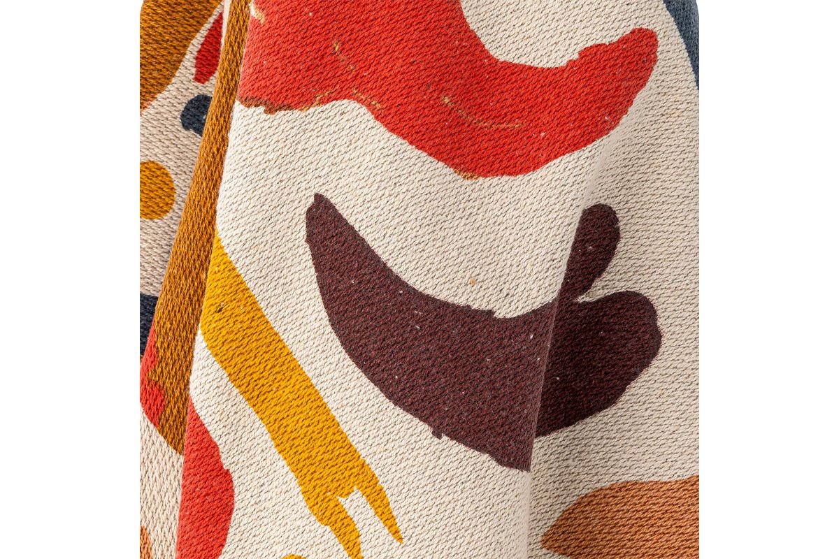 Tala Throw Blanket - Colorful, made from recycled cotton