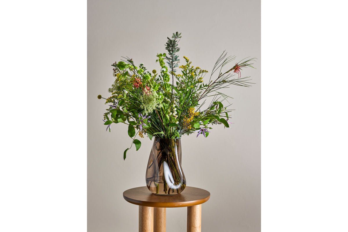 Vase "Nirvana" - brown decorative glass vase