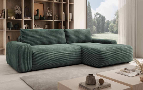 Designer Ecksofa Luma mit Stauraum und Schlaffunktion