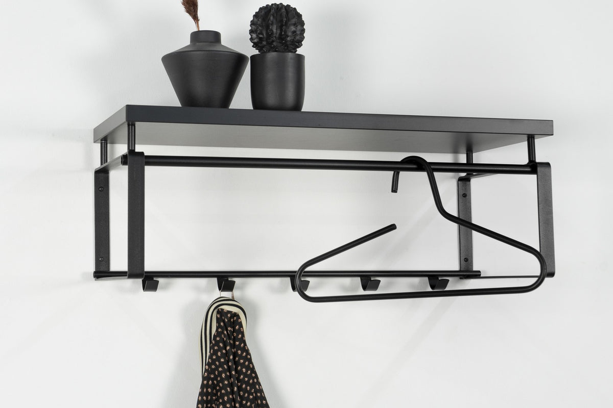 Designer Wandgarderobe Castor - Schwarz