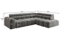 Designer Ecksofa Mia Maxi in Chenille