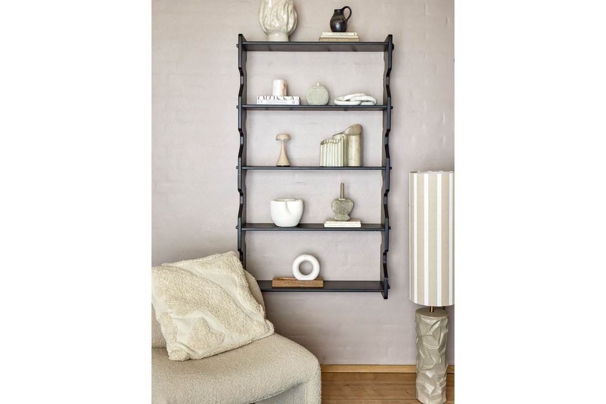 Floor Lamp Naro – Stoneware with Textured Shade in Natural Colors