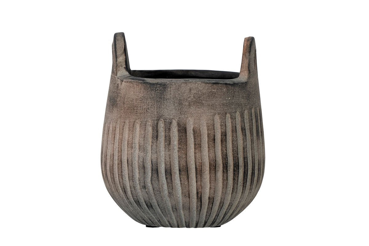 Flower Pot Tinos – Rustic Ceramic Look in Shades of Gray