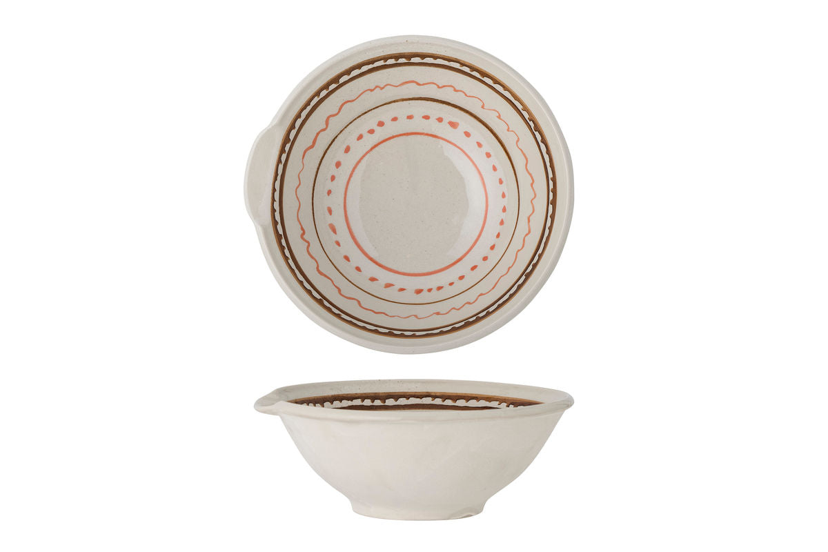 Bowl Riona – Stoneware with Hand-Painted Pattern