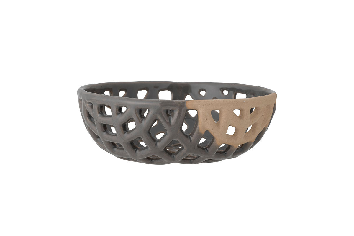 Decorative Bowl Ana – Sculptural Stoneware in Gray