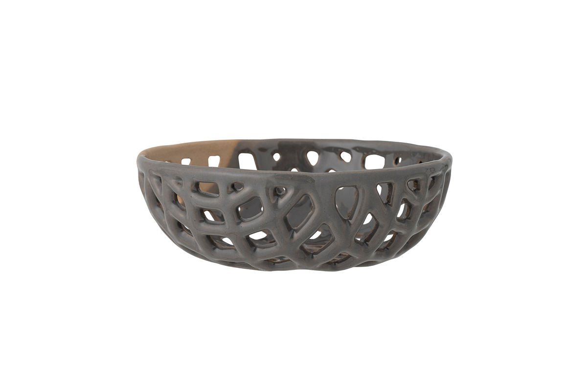 Decorative Bowl Ana – Sculptural Stoneware in Gray