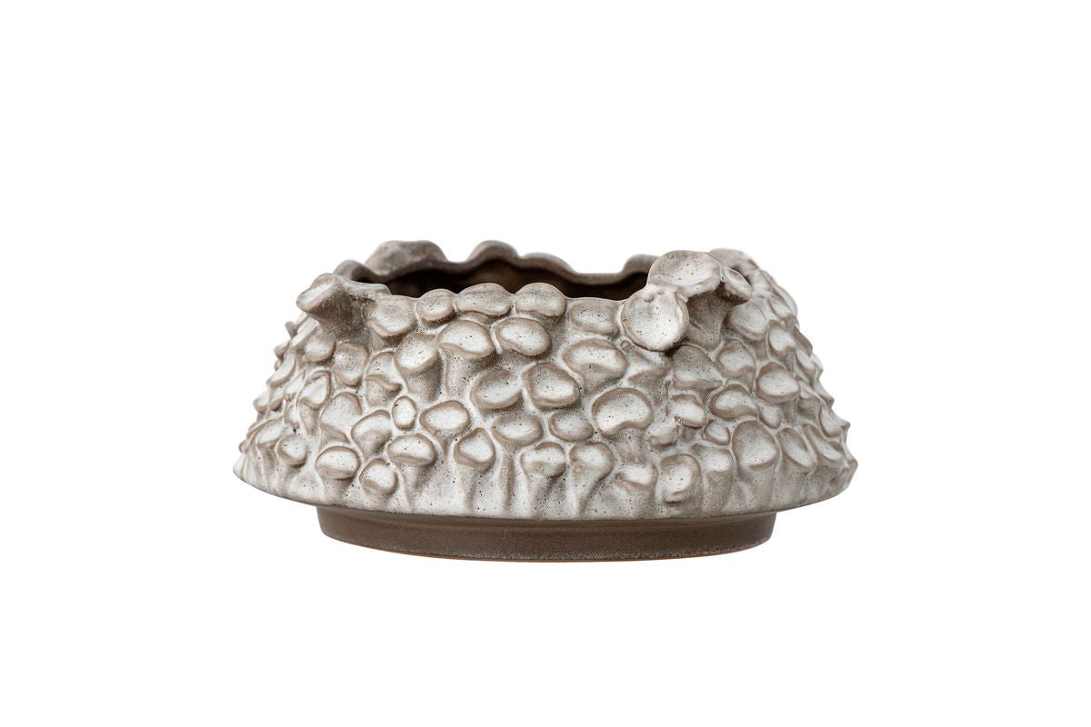 Flower Pot Myra – Sculptural Mushroom Look in Light Gray