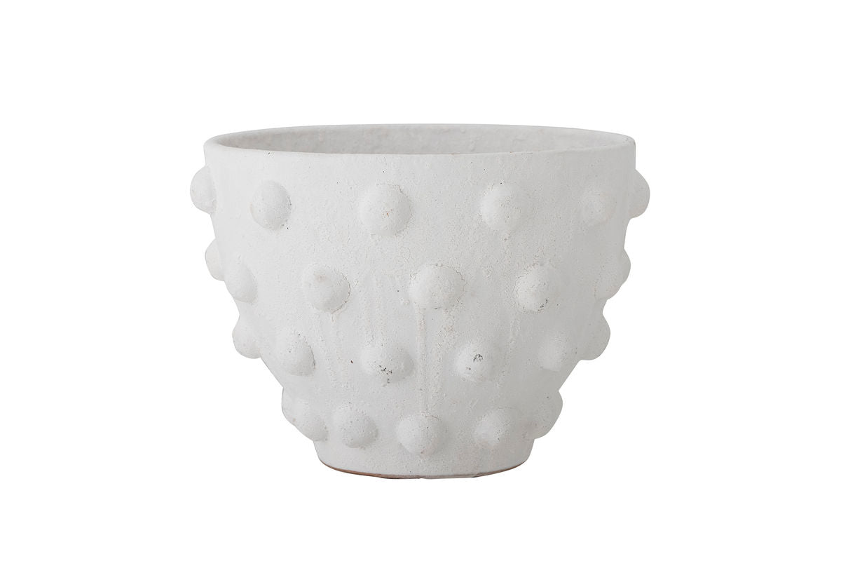 Flower Pot Polka Dots – in White