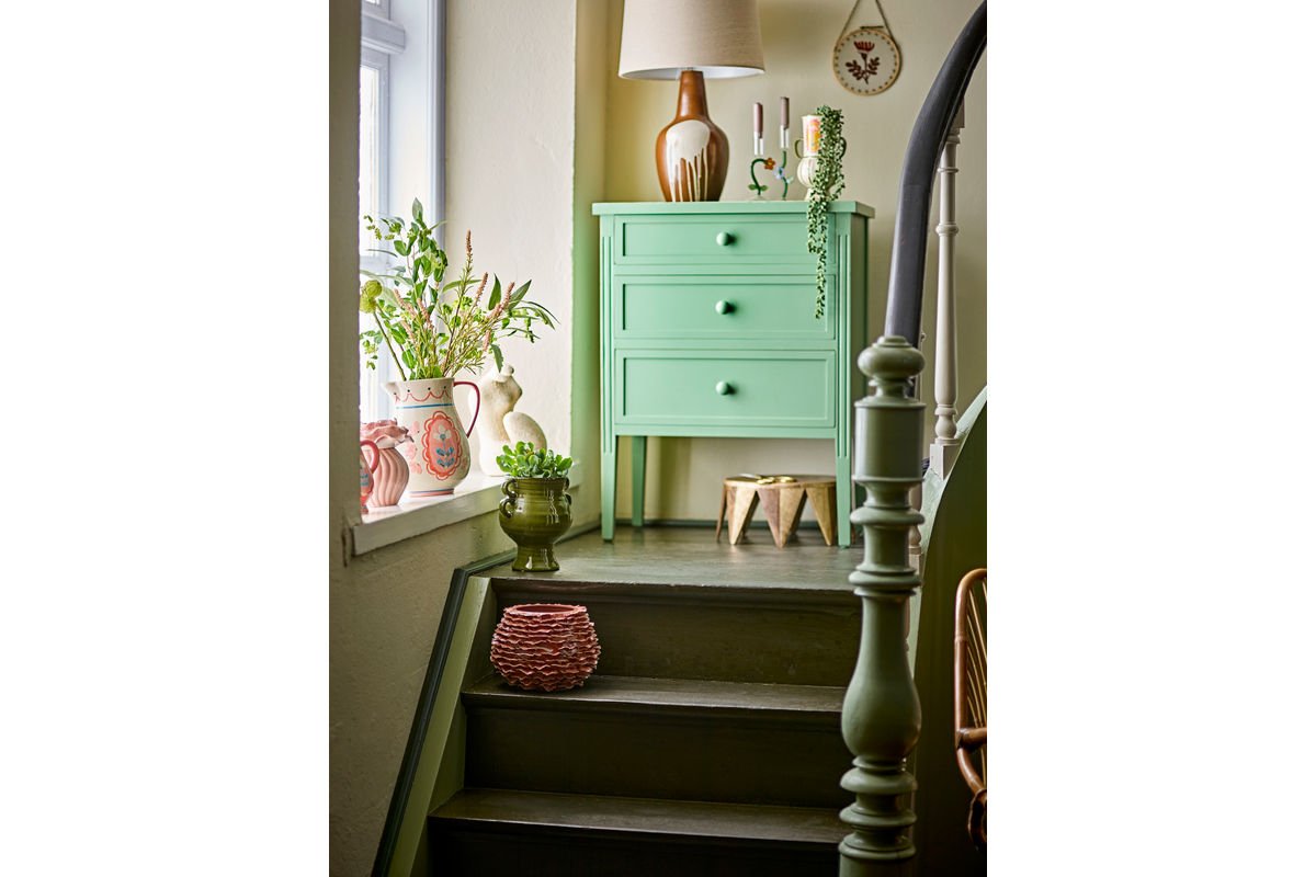 Flower Pot "Selari" – Green Stoneware