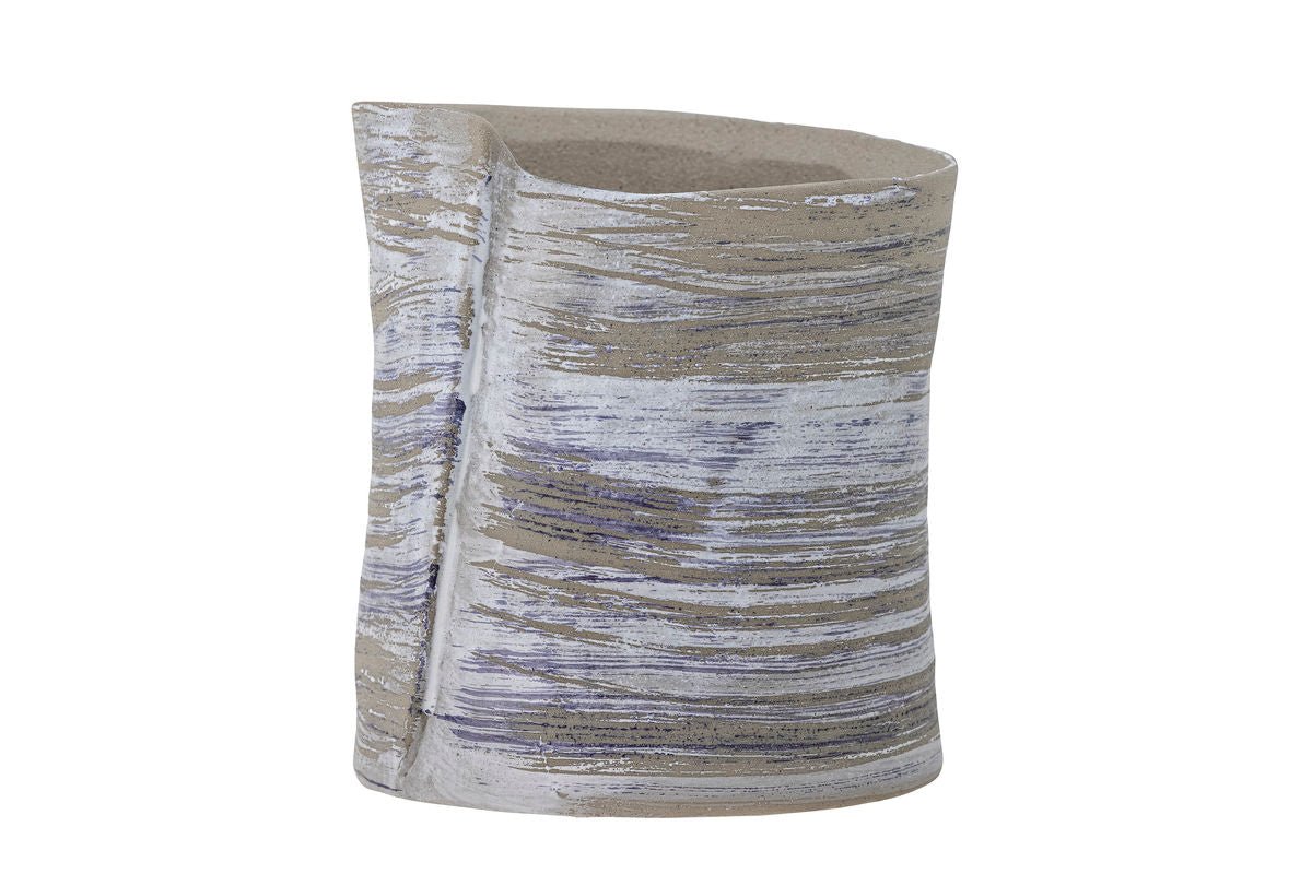 Blumentopf Shepper – graues Steingut