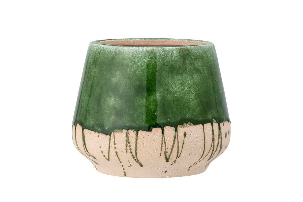 Flower Pot Avino – Reactive Crackle Glaze in Green