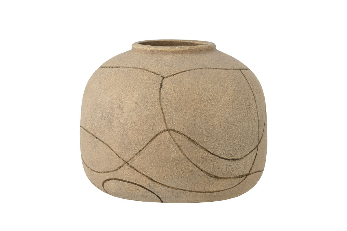 Decorative Vase "Sareen" – Terracotta in Natural