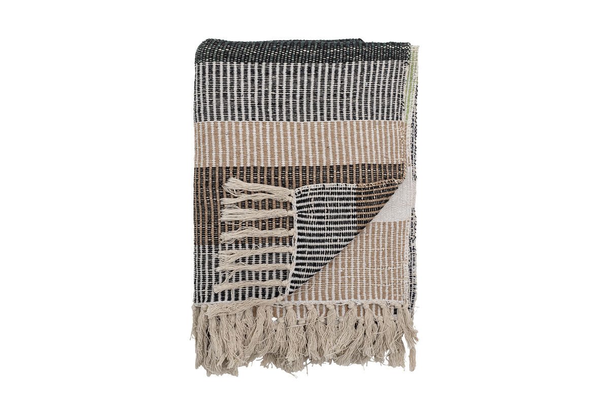 Throw Blanket Mana – Brown, made from recycled cotton