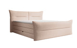 Boxspringbett Elea Leinen-Optik in Beige (Beverly 1) – Freisteller