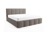 Designer Polsterbett Elva in Bouclé – Taupe