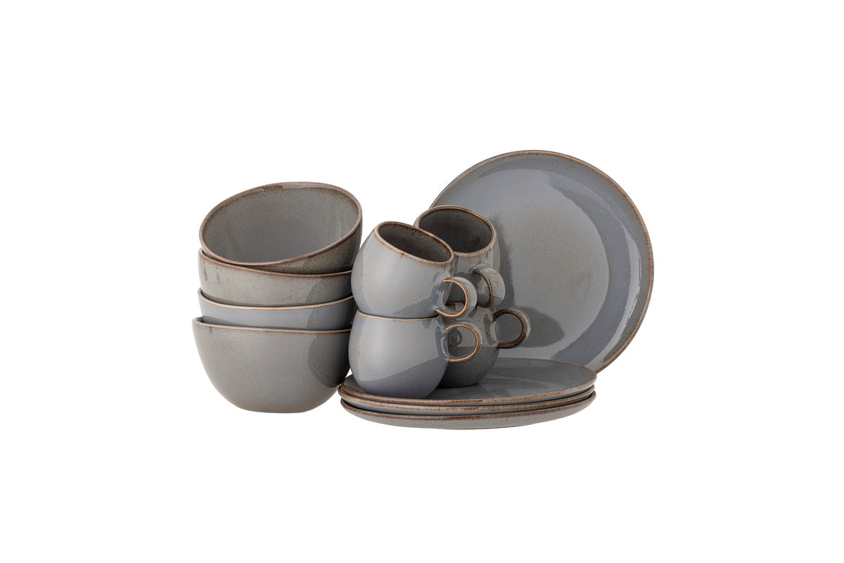 Frühstücksset Elani – Steingut mit handgefertigtem Charakter (12-teilig)