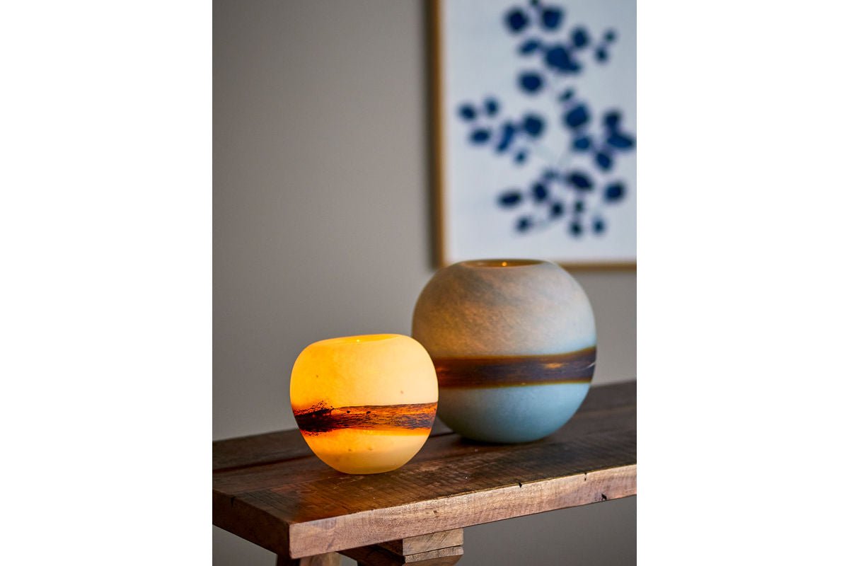 Vase „Feyra“ – Blaues Glas