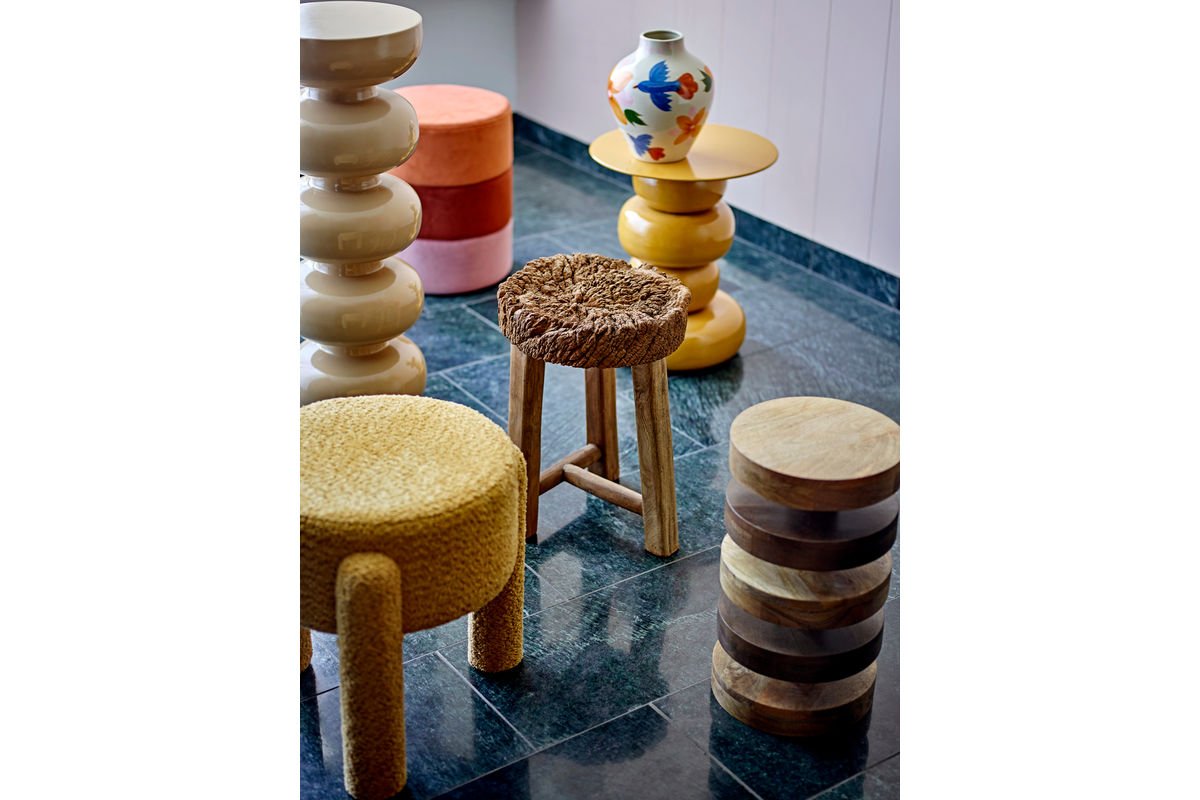 Side Stool Bini – Decorative Stool in Yellow