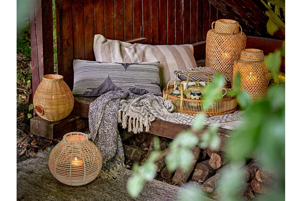 Umi Bedspread – Mélange Look in Blue and White