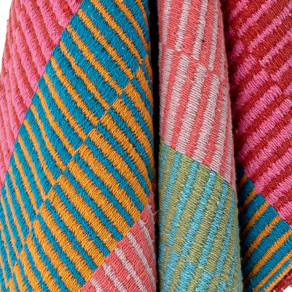 Mana Throw Blanket – Colorful, made from recycled cotton