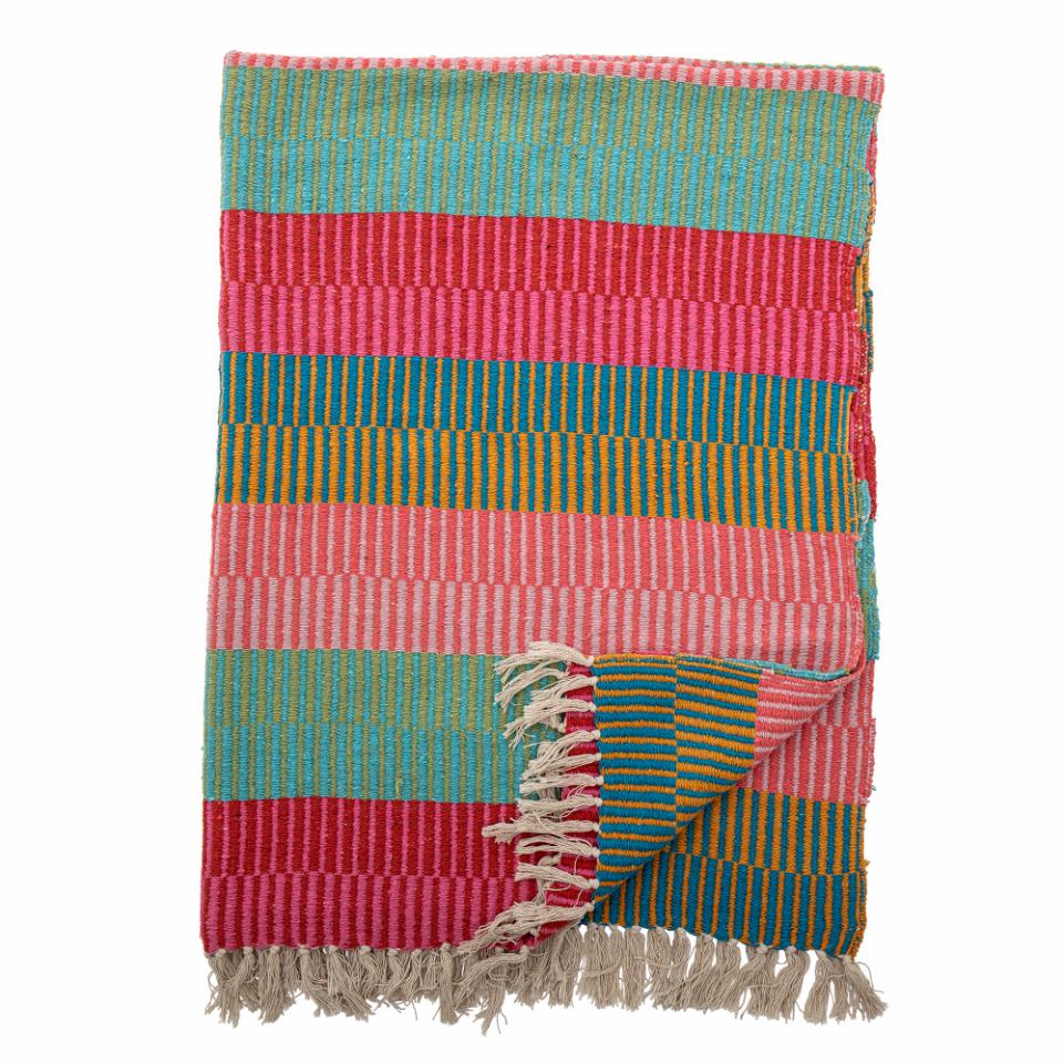 Mana Throw Blanket – Colorful, made from recycled cotton