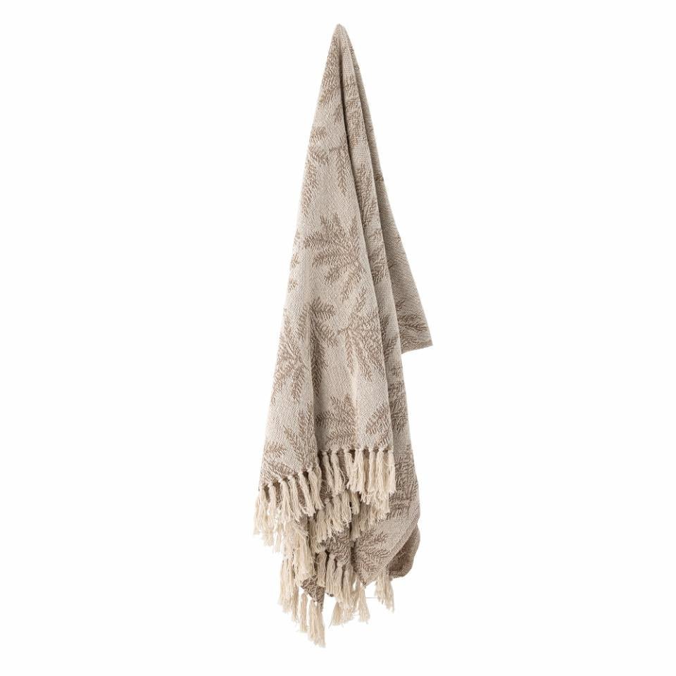 Banksia Throw Blanket – Brown, made from recycled cotton