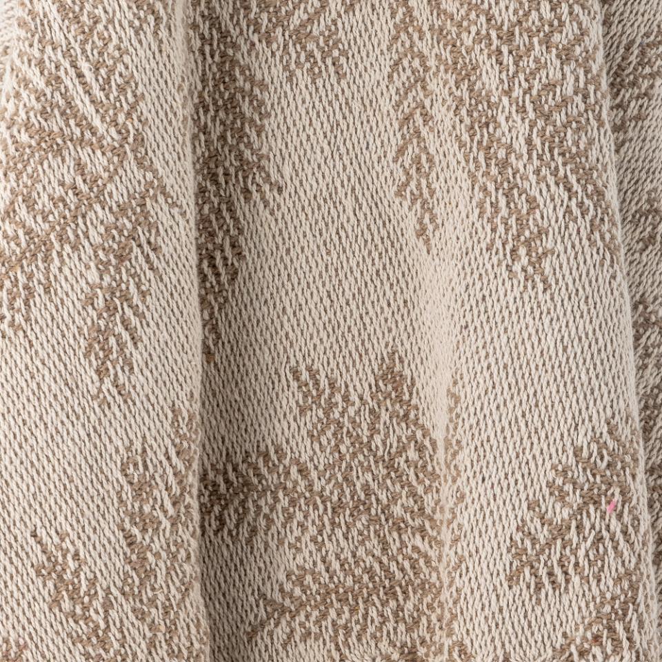 Banksia Throw Blanket – Brown, made from recycled cotton