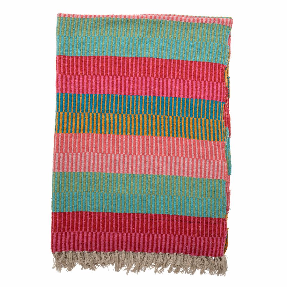 Mana Throw Blanket – Colorful, made from recycled cotton