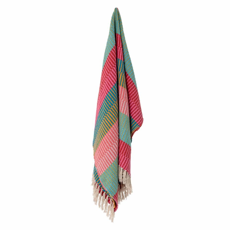 Mana Throw Blanket – Colorful, made from recycled cotton