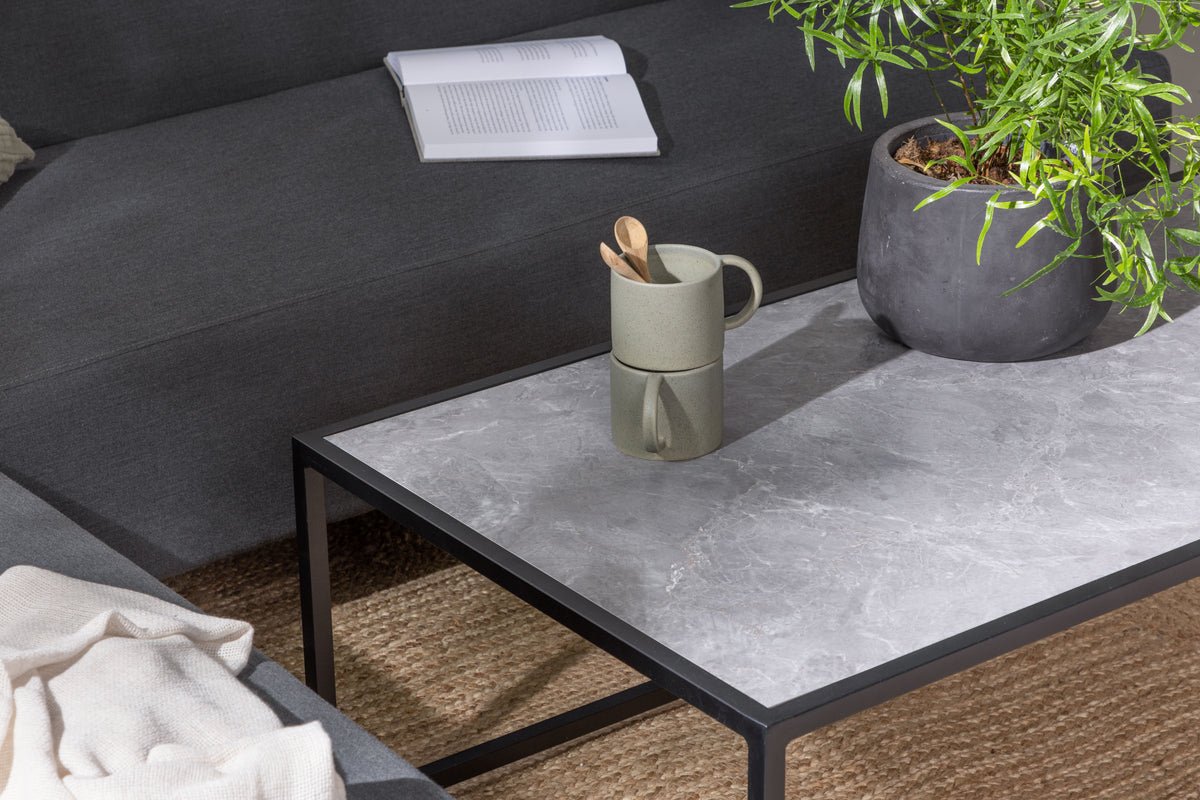 Garden Lounge Set Crete – with water-repellent fabric & table, UV-resistant