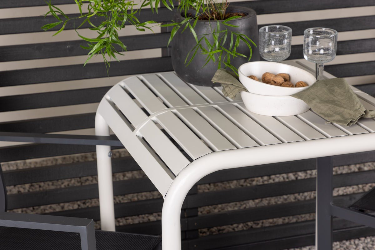 Garden Cafe Set Florence – 3-piece Garden Furniture Set in Beige/Black
