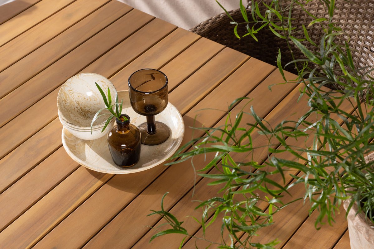 Garden Dining Set Vista – 7-piece Outdoor Furniture Set with Acacia Wood Table