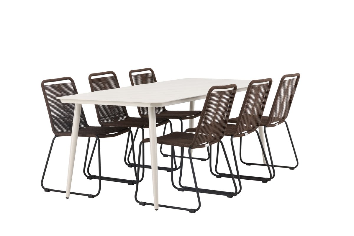 Garden Dining Set Nashville – 7-piece Outdoor Furniture Set for up to 6 People