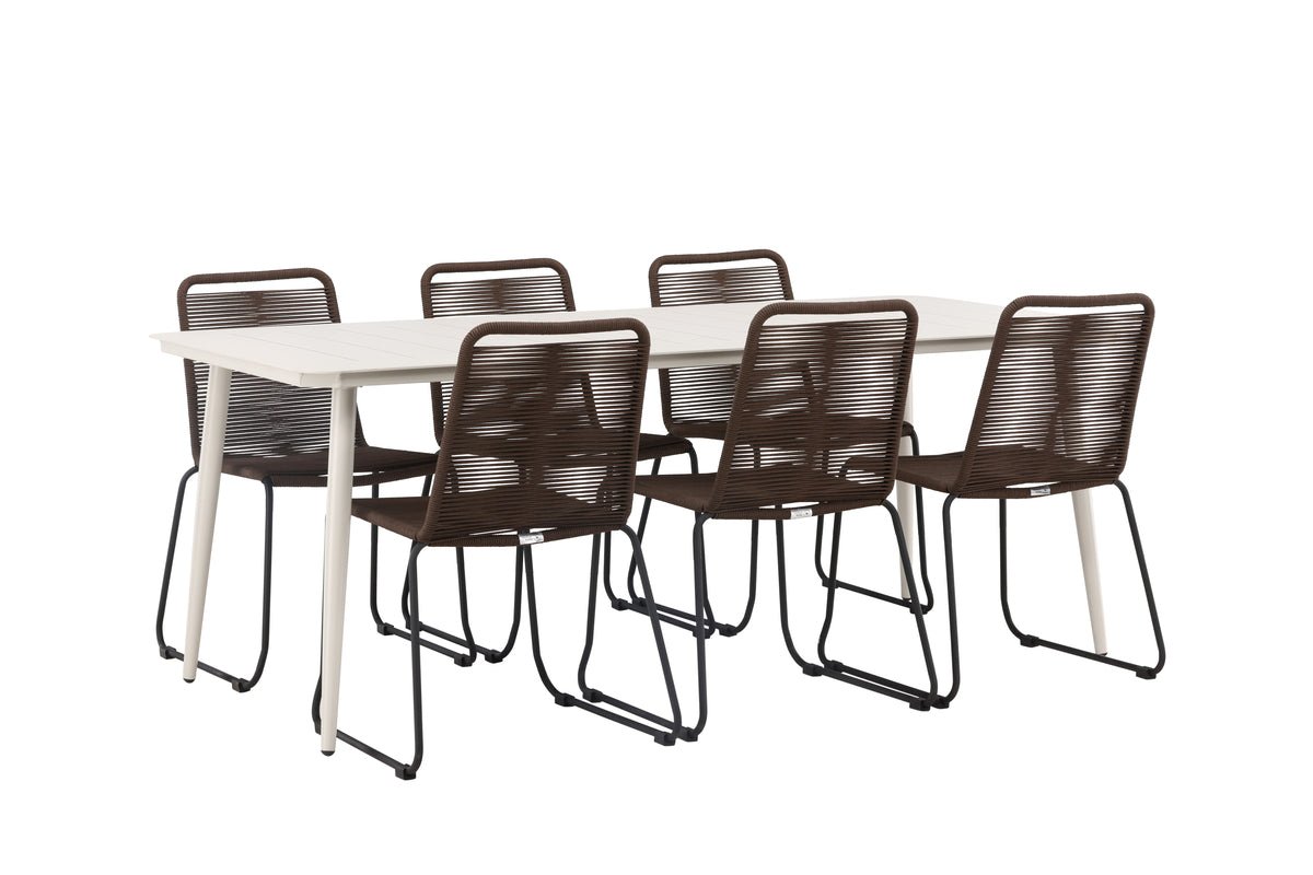 Garden Dining Set Nashville – 7-piece Outdoor Furniture Set for up to 6 People