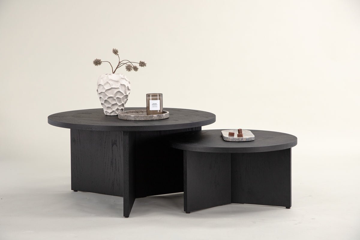 Coffee table Allan set - 2 tables with wood look