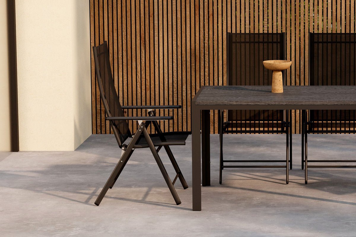 Garden Dining Set Lorette – 5-piece Garden Furniture Set in Black or Beige