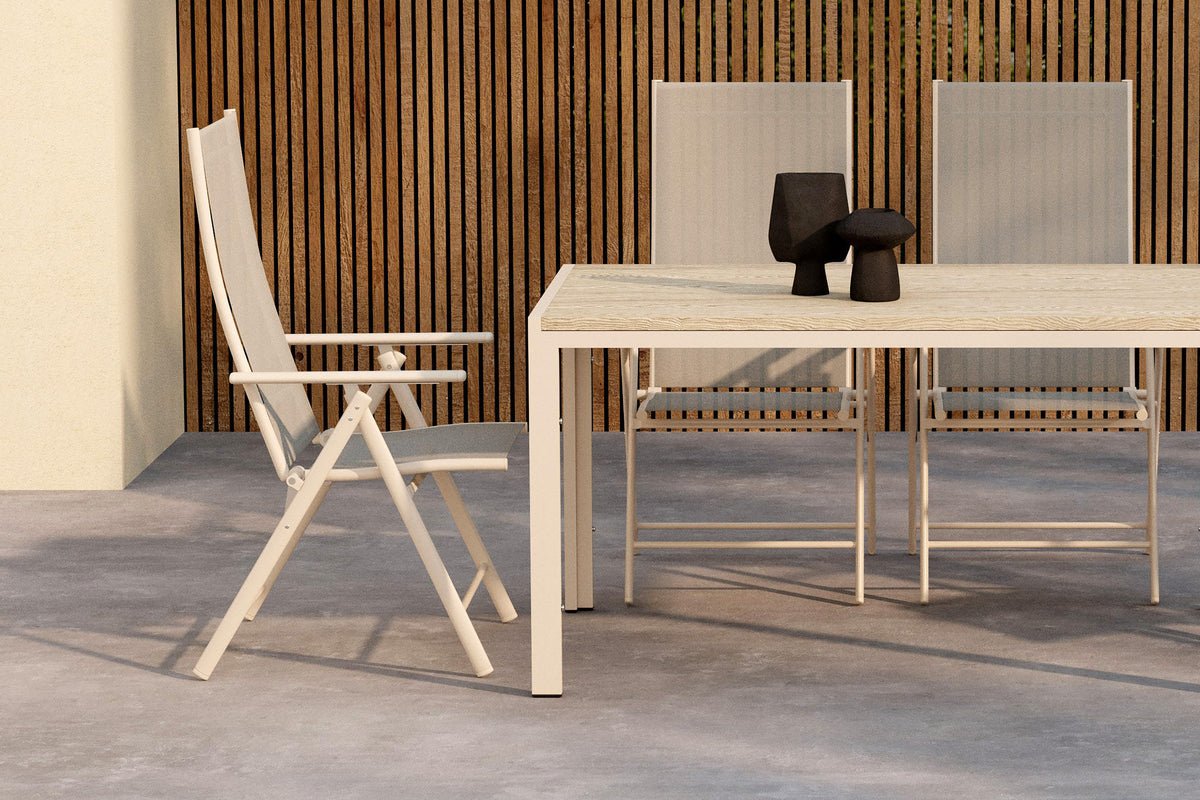 Garden Dining Set Lorette – 5-piece Garden Furniture Set in Black or Beige