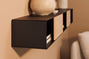 Wall Shelf Sion – Hanging Cabinet made of Metal with Cable Holder