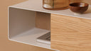 Wall Shelf Sion – Hanging Cabinet made of Metal with Cable Holder