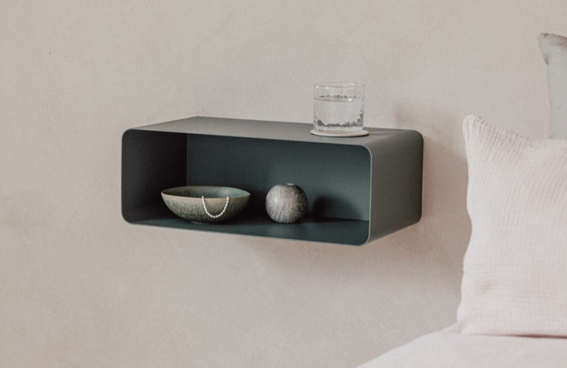 Nightstand Nelio – Hanging Design with Cable Routing