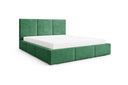 Designer Polsterbett Miro in Samt mit Stauraum – Grün