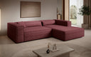 Designer Ecksofa Vasto in Strukturstoff – Bordeaux – Rechts