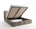Designer Polsterbett Perla in Bouclé – Taupe