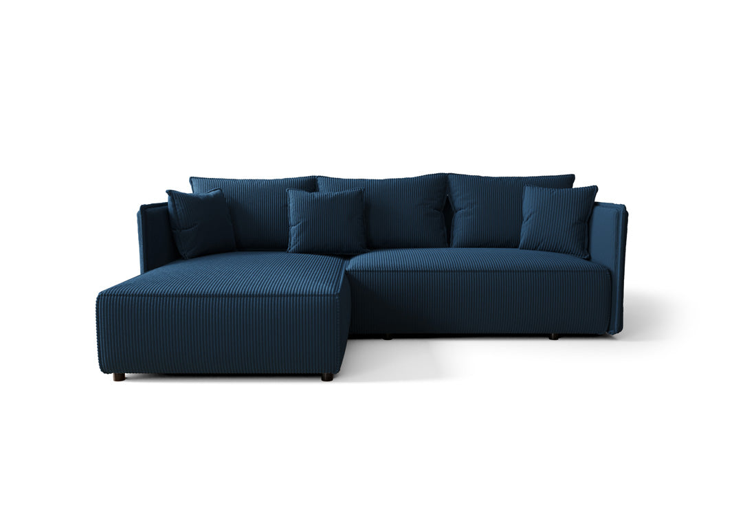Designer Sofa Marlen with Sleep and Folding Function in Corduroy