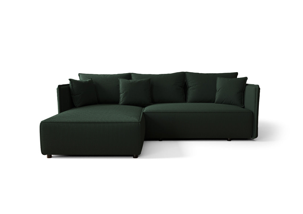 Designer Sofa Marlen with Sleep and Folding Function in Corduroy