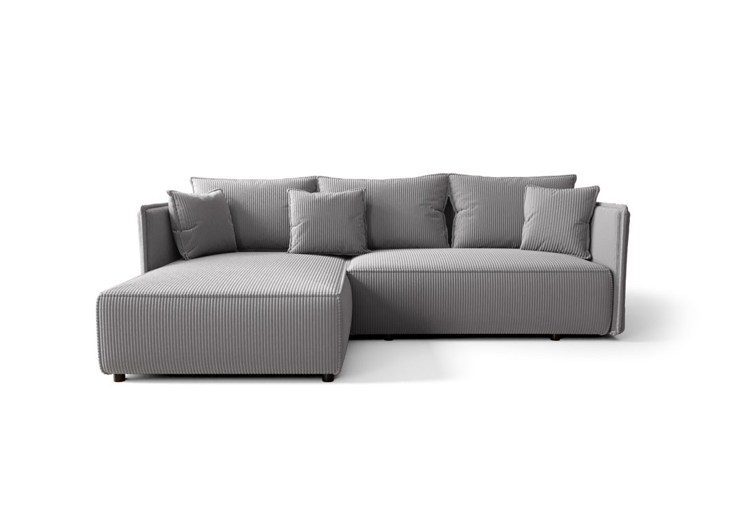 Designer Sofa Marlen with Sleep and Folding Function in Corduroy