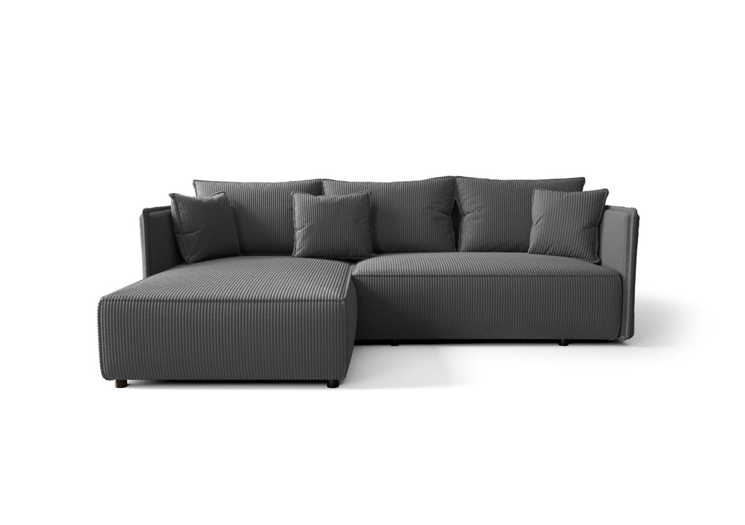Designer Sofa Marlen with Sleep and Folding Function in Corduroy