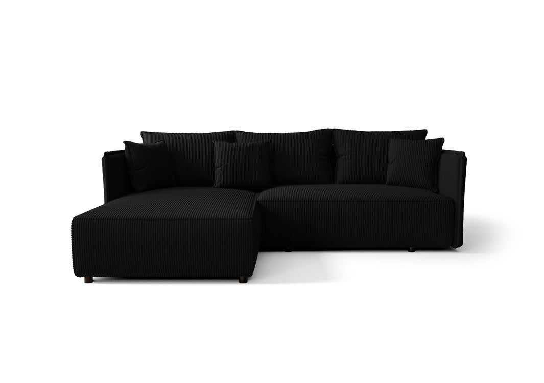 Designer Sofa Marlen with Sleep and Folding Function in Corduroy