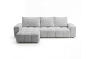 Designer Ecksofa Arvo in Bouclé mit Schlaffunktion & Stauraum – Sand – Links
